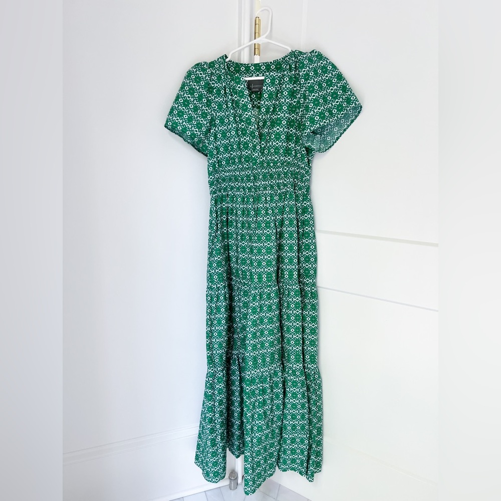 Anthropologie Somerset Maxi Dress in green. Size XS.